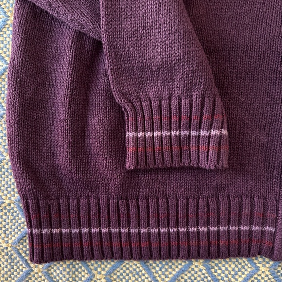 Casual Corner Annex Purple Snowflake Zip Up Sweater - Picture 8 of 11